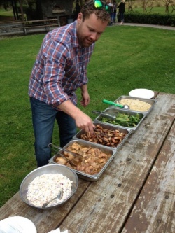 Larry Grinding Hard for a backyard BBQ