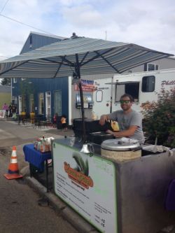 Last Thursday festival cart set up